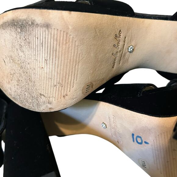 Antonio Melani + Nicola Bathie Black 11M Velvet Lila Bow Platform Pumps Women's - Picture 9 of 11